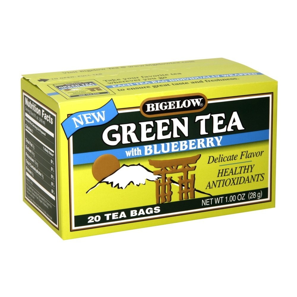 Organic Blueberry Green Tea – 20 Count Box for Relaxation & Rejuvenation