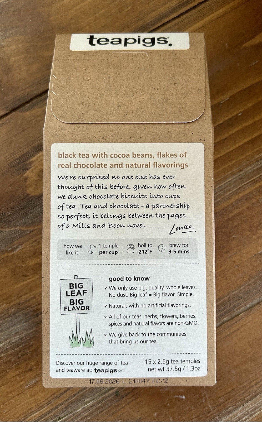 Teapigs Tea Variety Lychee & Rose Chocolate Flake Sweet Spearmint