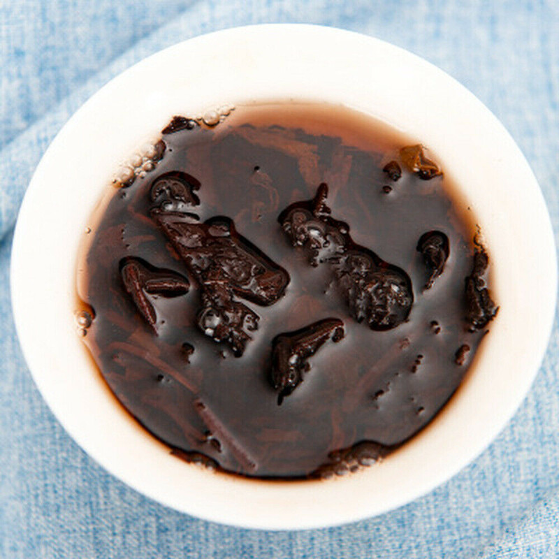 357g Aged Yunnan Puer Tea Glutinous Rice Aroma Cooked Pu’er Tea Pu-Erh Tea Cake