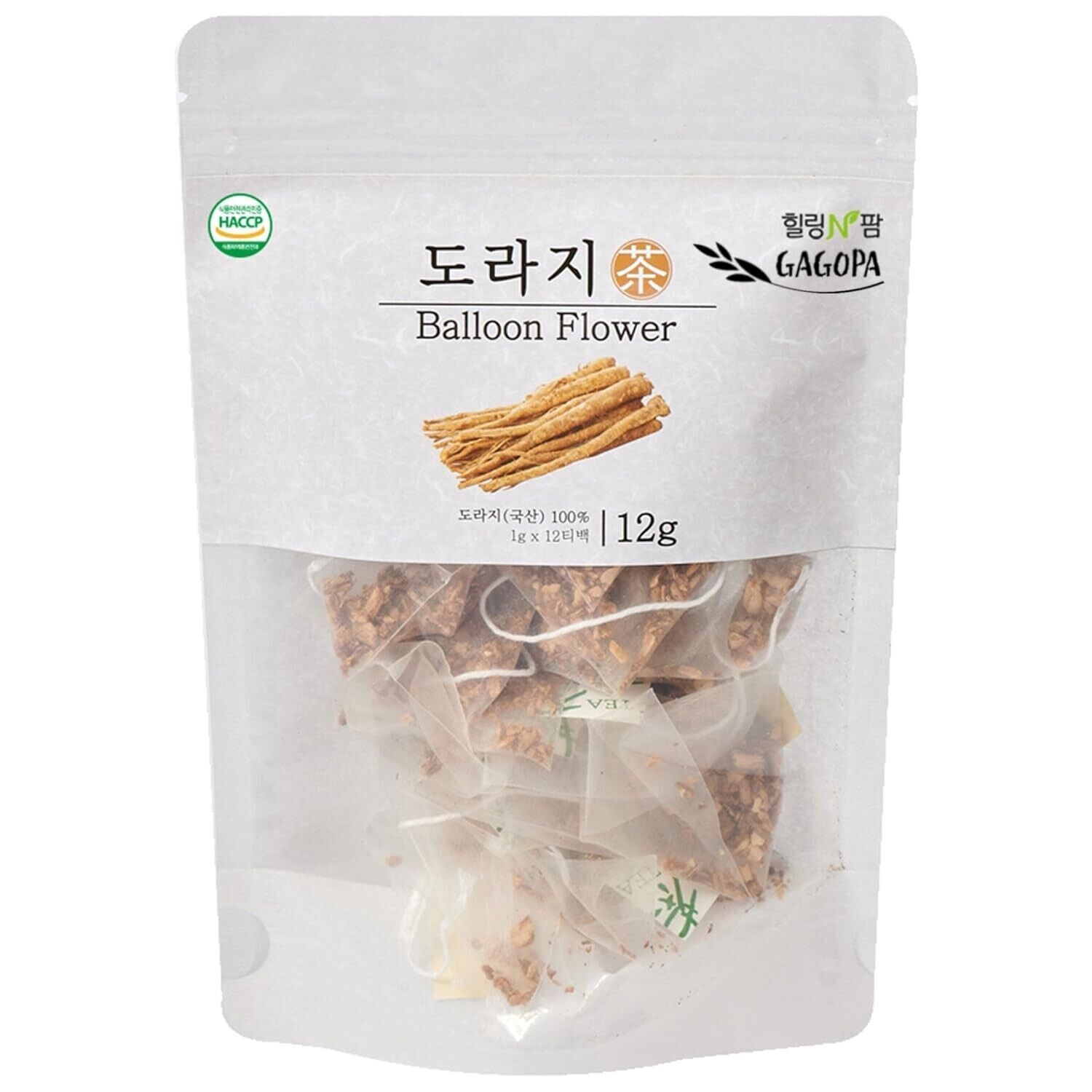 [GAGOPA] 100% Pure Bellflower Root Herbal Tea 1g x 12 Teabags (3-Pack, 36ea)