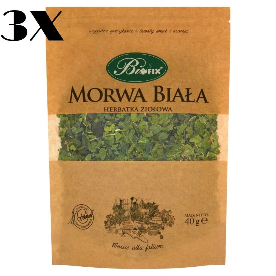 Pack of 3, Bifix Mulberry White Herbal Tea, Lasting Taste And Aroma 40G(1.4 Oz.)