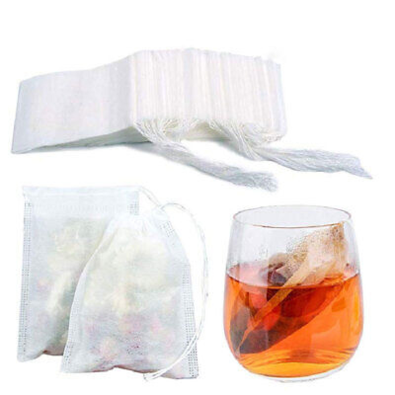50/100pc Tea Bags Non-woven Fabric Tea Filter Bags for Spice Tea Infuser