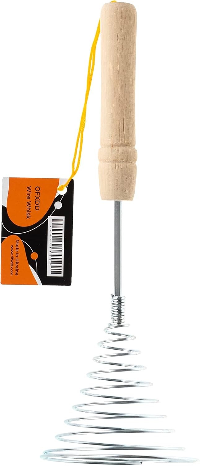 Stainless Steel Spring Coil Whisk 1 Pcs – Wire Whip Egg with Silver