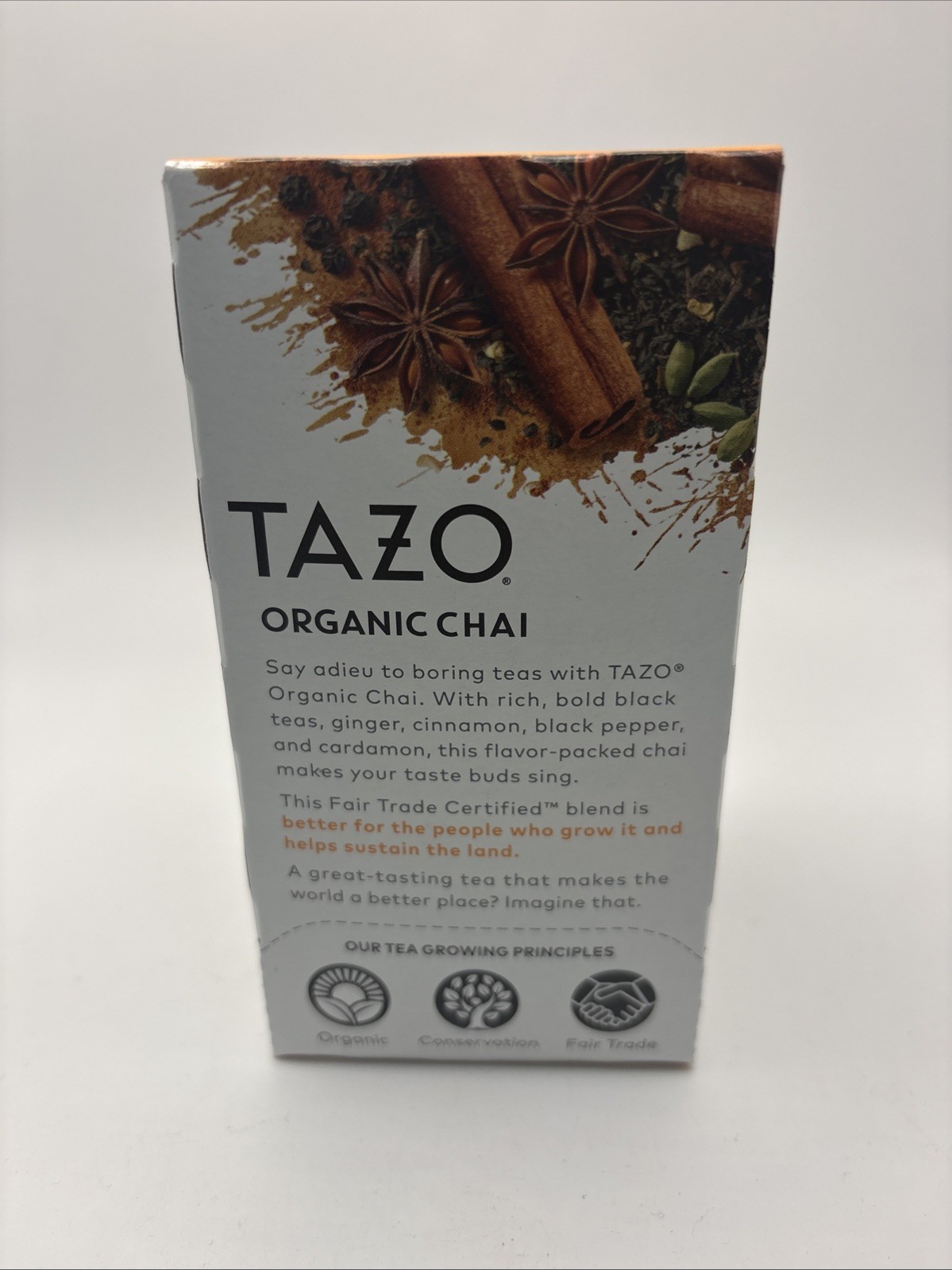 6 BOXES TAZO Organic Chai Black Tea Bags, Caffeinated tea, 16 Total Bags