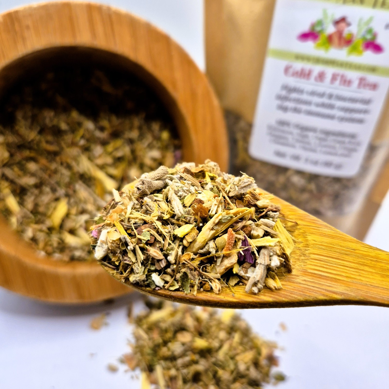COLD & FLU TEA -a proven blend to fight viral infections, improves immunity 3oz