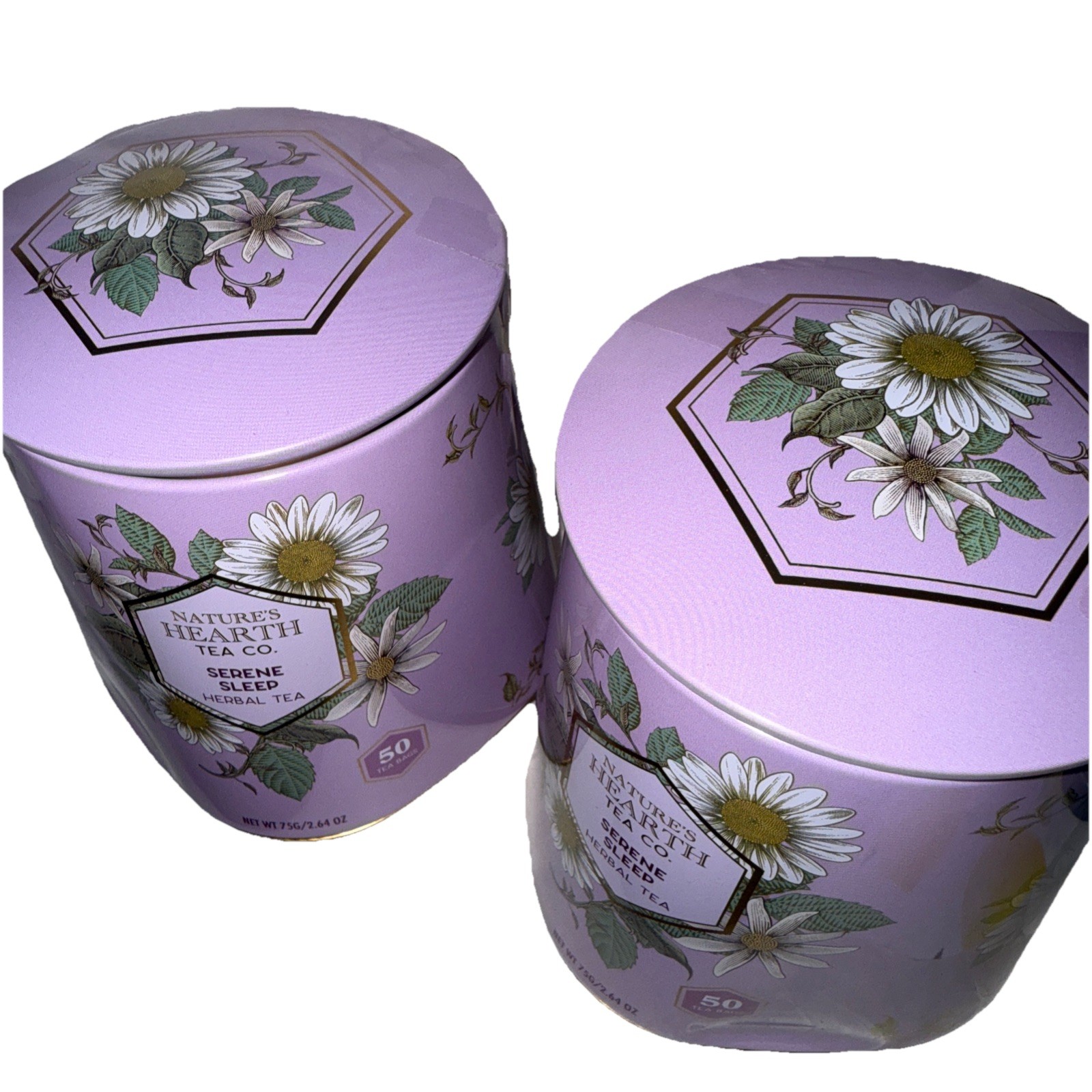 NATURE’S HEARTH TEA CO 😴 SERENE SLEEP 💤 HERBAL TEA 🫖 100 tea bags-2 tins-