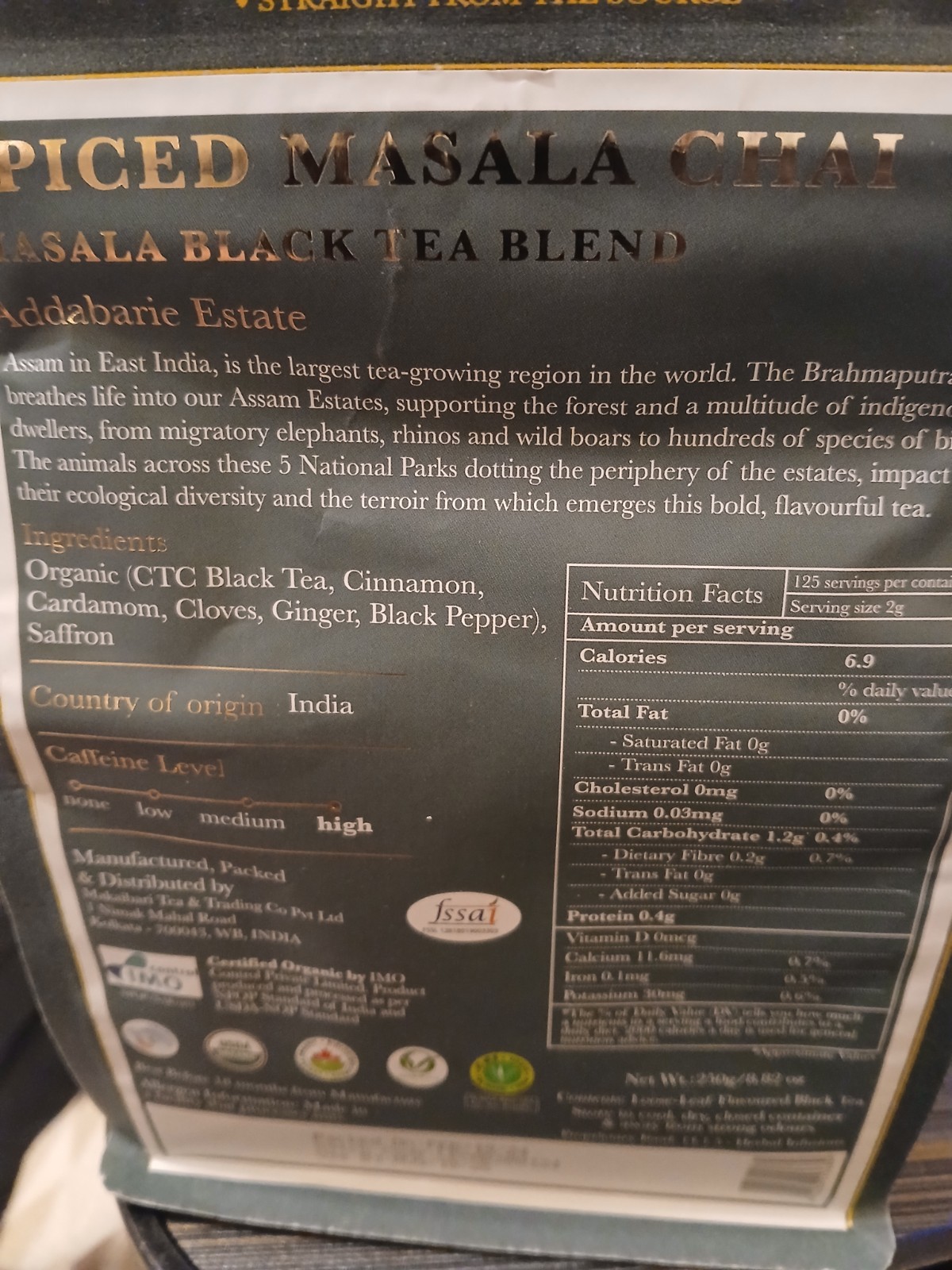 Luxmi Spiced Tea Spiced Masala Chai Blend from India TASTING NOTES Earthy Cinna