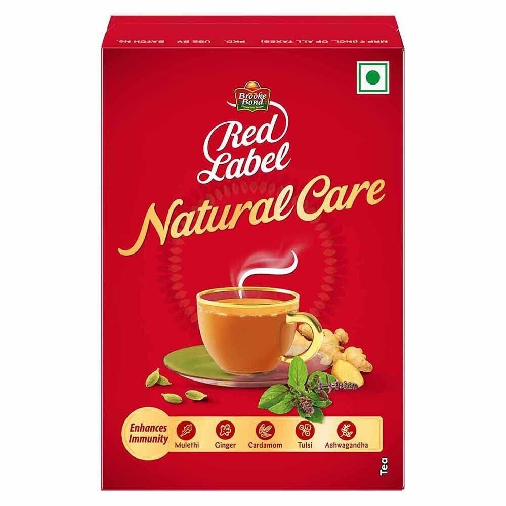 4X Brooke Bond Red Label Natural Care Tea – 5 Ayurvedic Herbs 250gm each