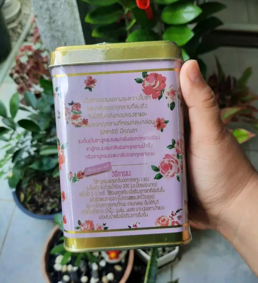 Cha Tra Mue, original rose tea, Thai tea, Rose Tea, Premium Tea Bag Can