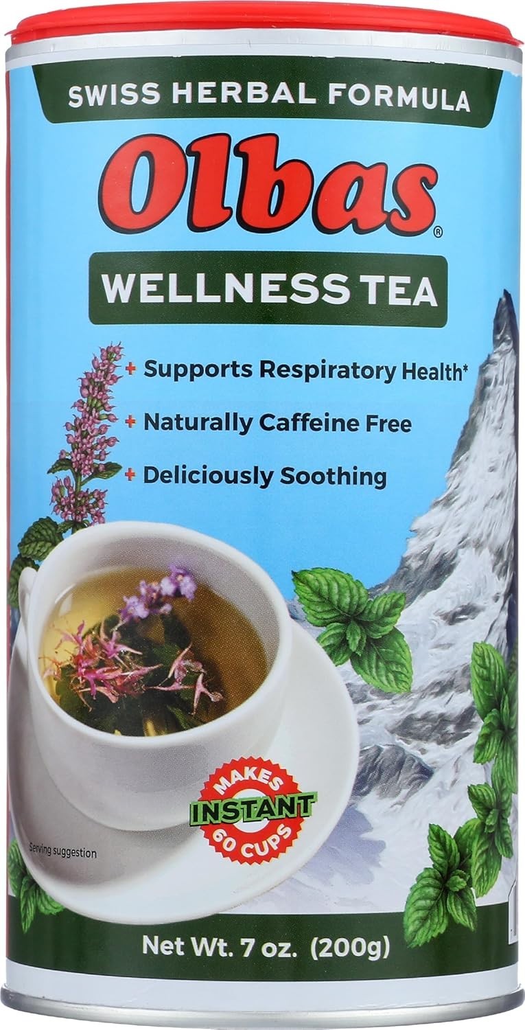 Olbas Wellness Herbal Instant Tea Mix, 7 oz Supports Respiratory Health