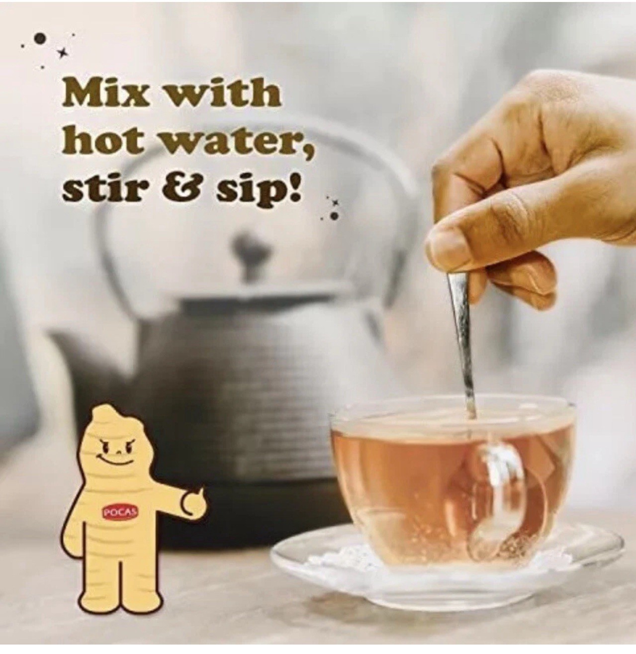 Pocas Honey Ginger Tea original Instant (2 Pack ) Exp:04/27 NEW free Shipping