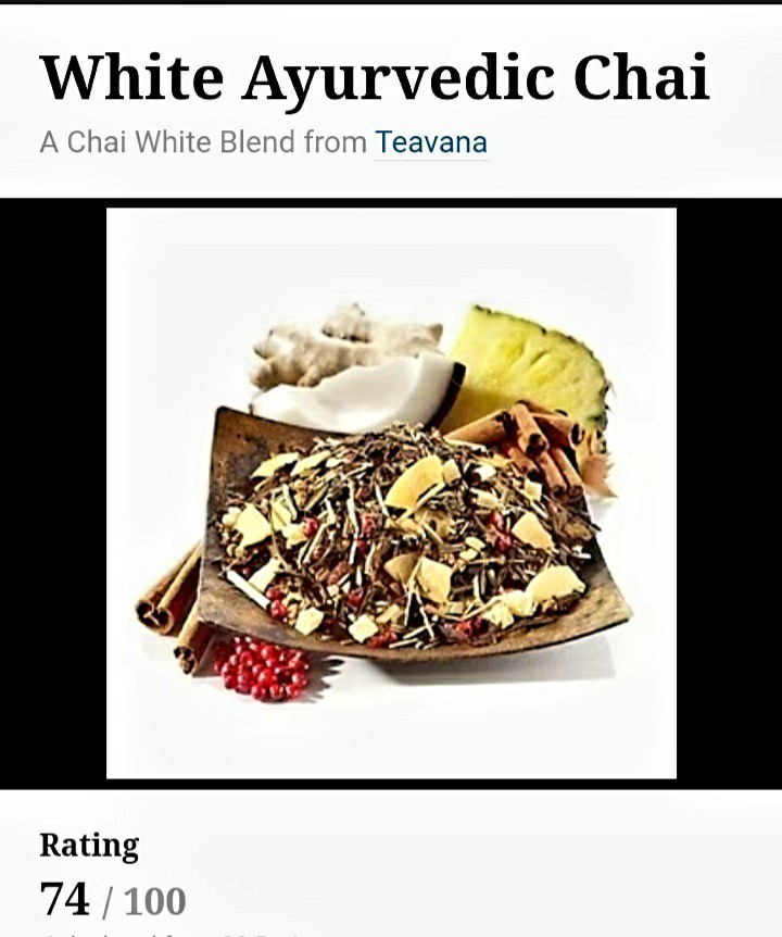 🌸🤍 NEW! RARE! 2 OZ TEAVANA WHITE AYURVEDIC CHAI LOOSE TEA SEALED GRAY BAG 🤍🌸