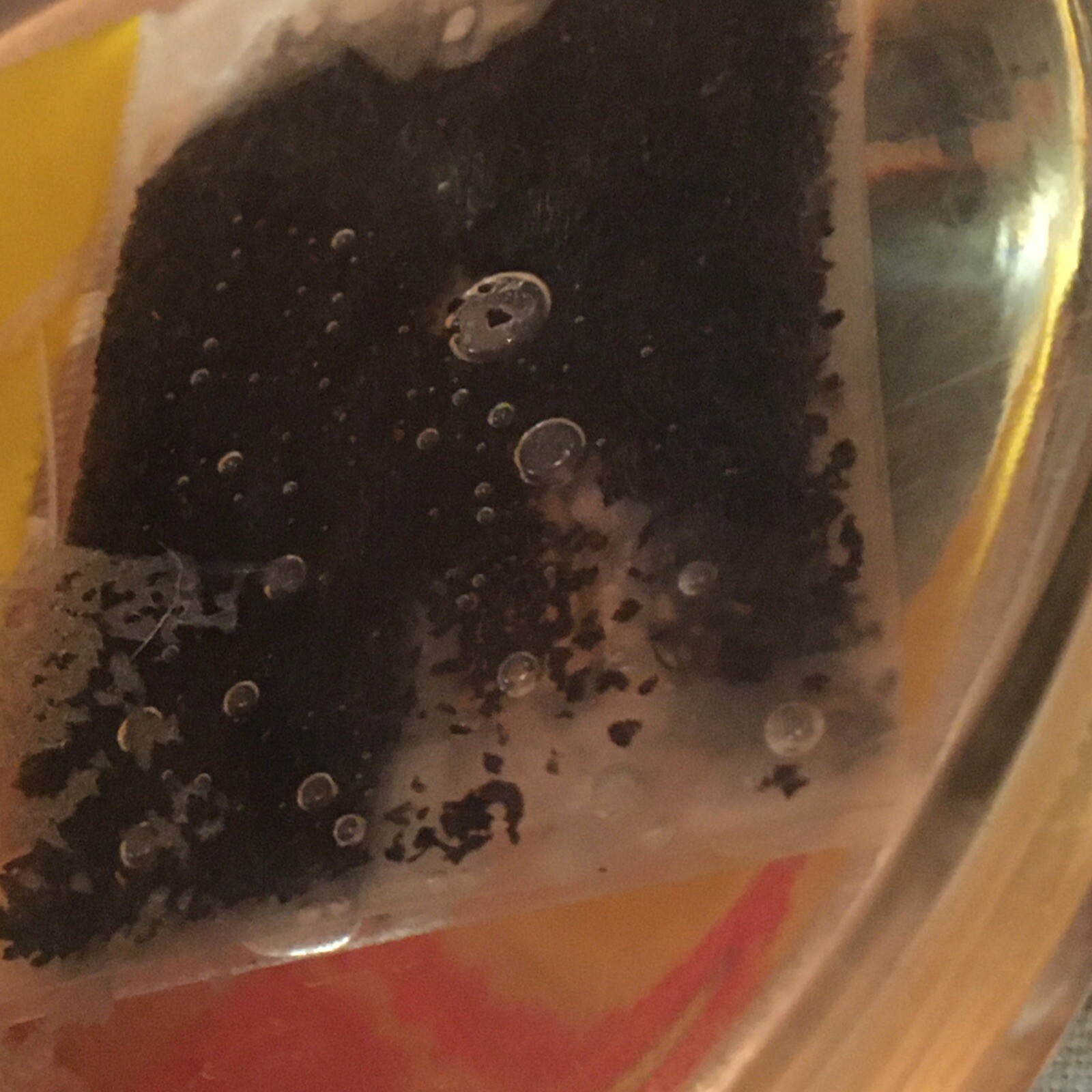LIPTON BLACK TEA YELLOW LABEL LUCITE PAPERWEIGHT ENGLISH ENGLAND MID CENTURY