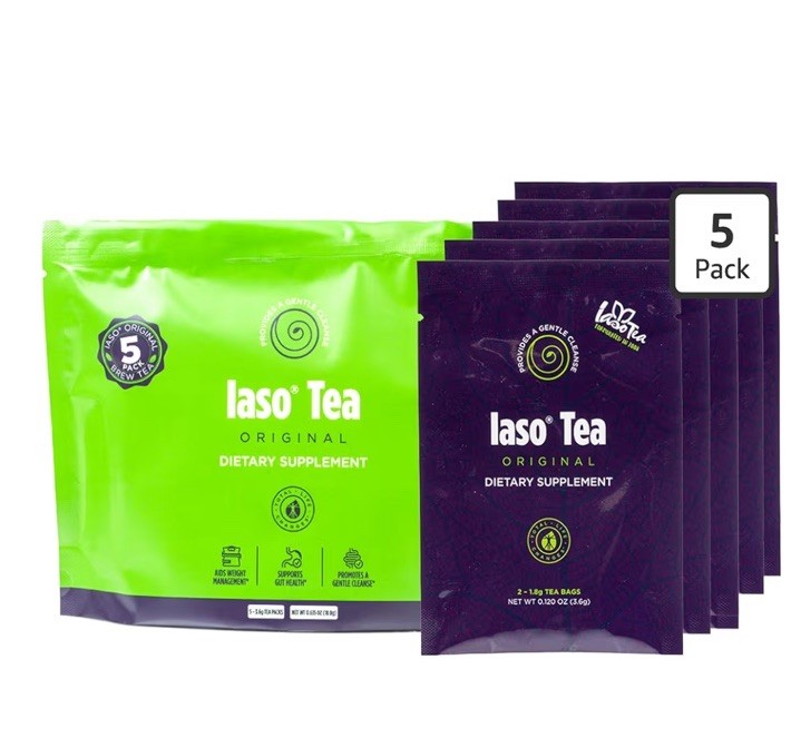 Iaso Brewed Tea Original 5 Pack 10 Sachets TLC Cleansing Drink Formula.