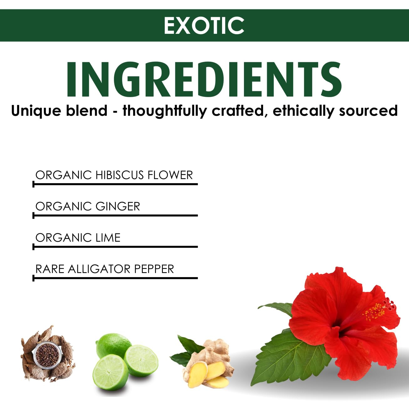 Premium Organic Hibiscus Tea Bags, 100% Natural and Organic Ingredients, Antioxi