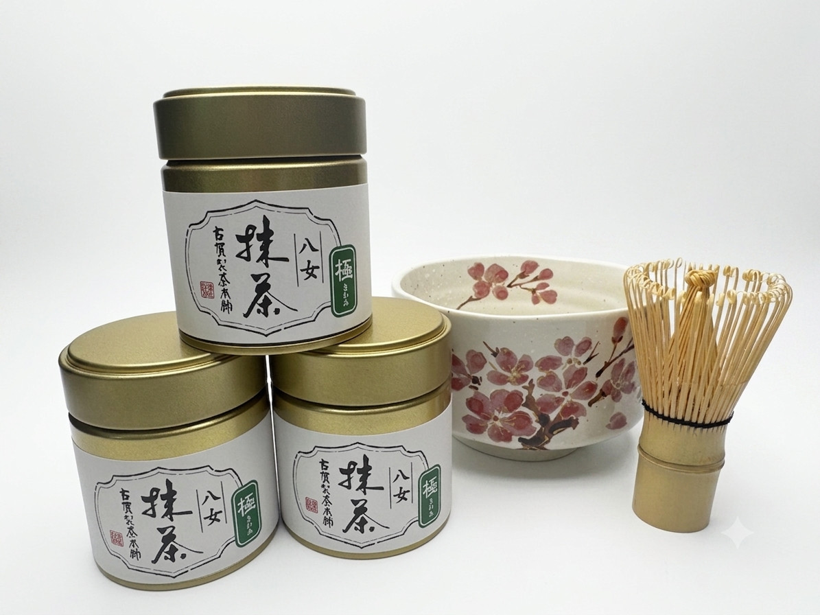 Yame Matcha Ceremonial Grade 30g Gold Tin Fukuoka Japan 100% Pure Green Tea Gift