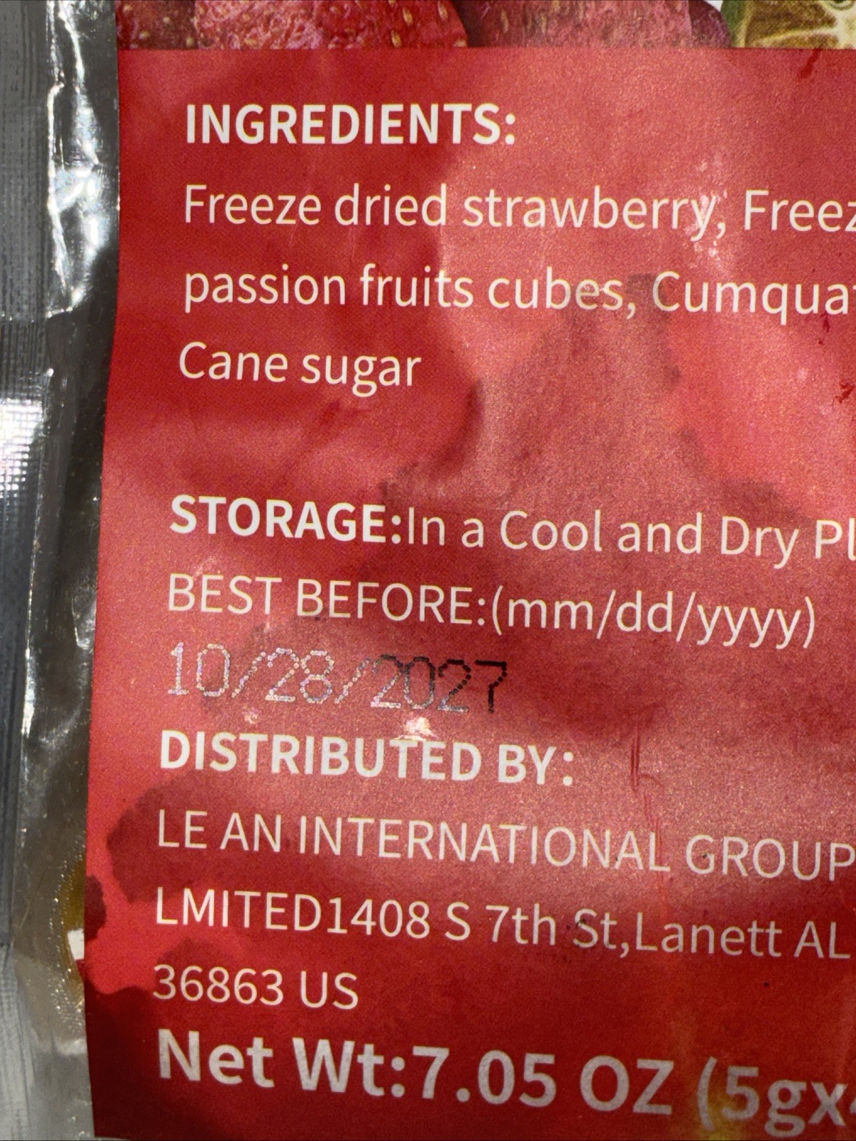 2 Sealed Bags Strawberry Passion Ice Fruit + Citrus Tea Bags