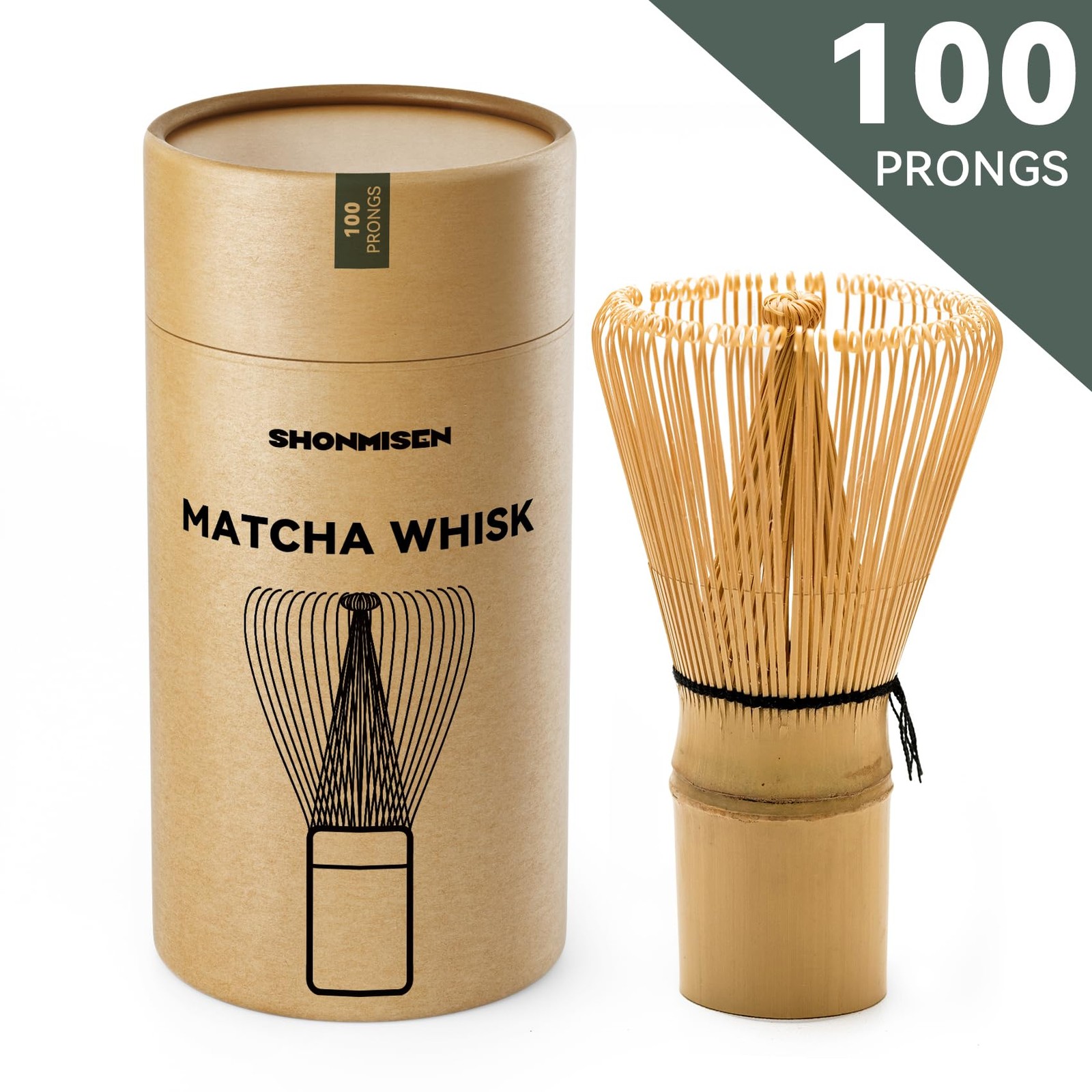 Bamboo Matcha Whisk 80/100/120 Prong, Traditional Japanese Chasen Matcha Stir…