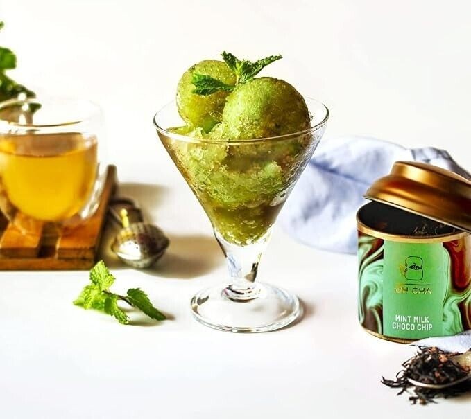 OH CHA – Mint Chocolate Flavoured Tea with Cocoa nibs and Chocolate Flavor.