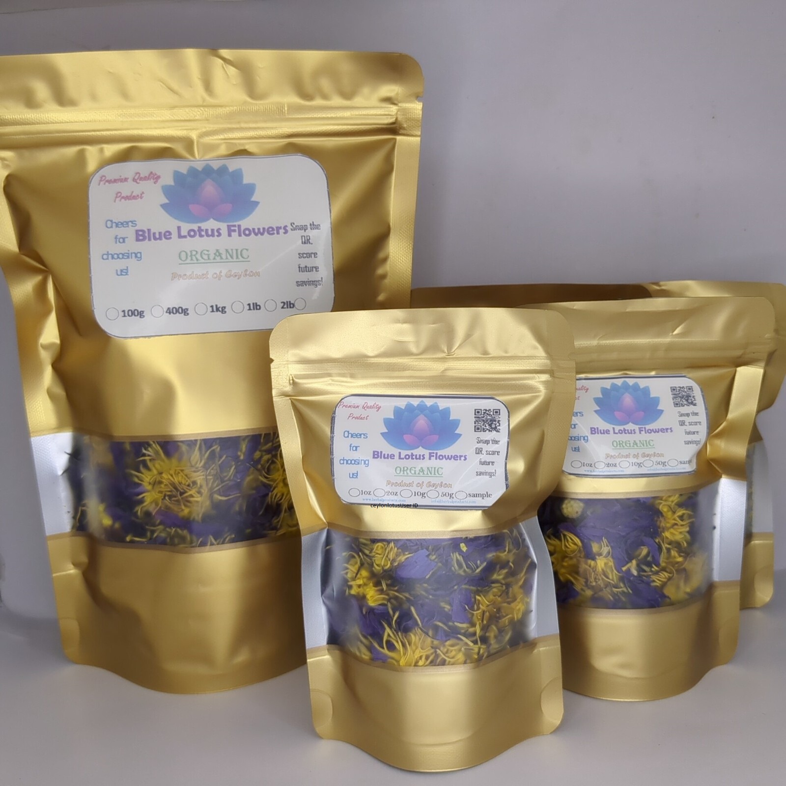 Dried BLUE LOTUS, Nymphaea Caerulea Organic Herbal Hand Picked Flowers Tea/Smoke