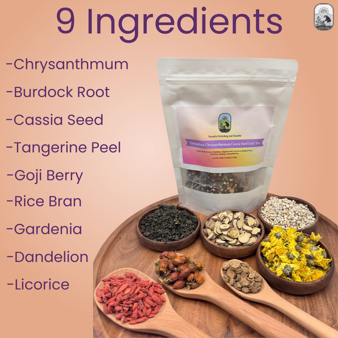 Dandelion Wolfberry Tea 120g Caffeine Free Detox Liver Kidney Support Blend