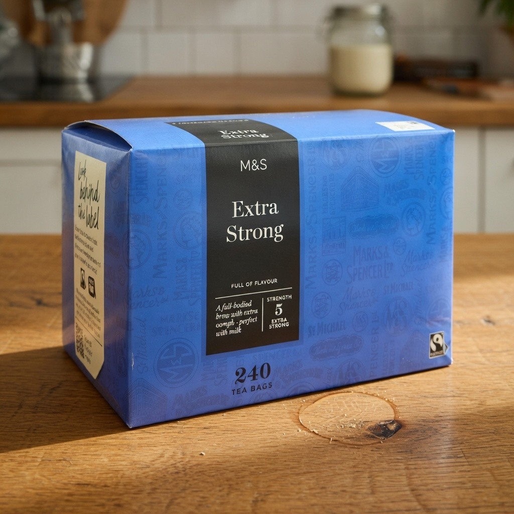 M&S Extra Strong Tea 240 Teabags Rich & Bright Flavour Fairtrade Marks & Spencer