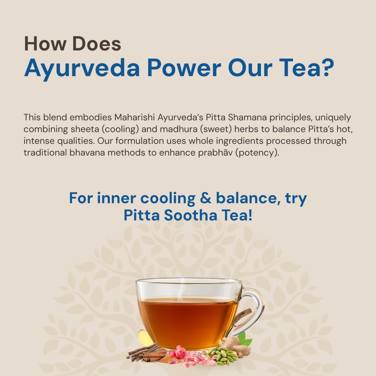 Maharishi Ayurveda All Natural Pitta Soothe Herbal Tea, 20 Tea Bag