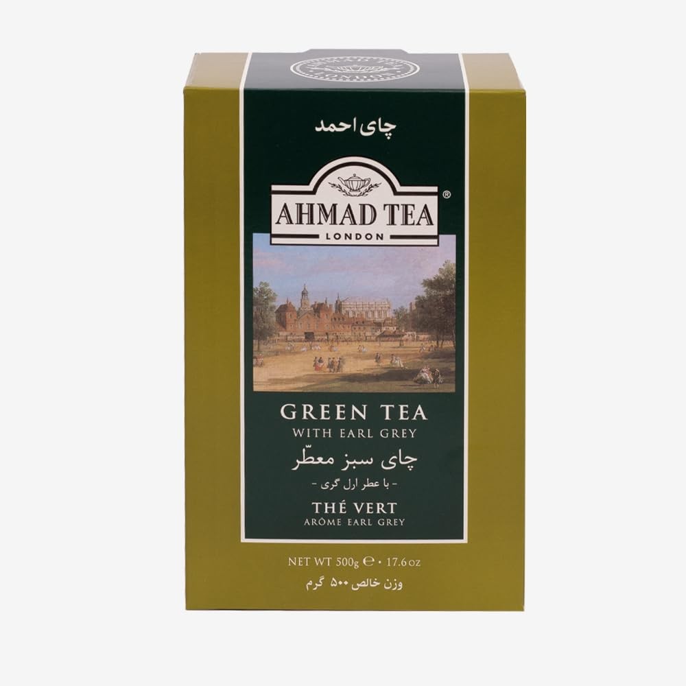 Ahmad Tea Green Tea, Earl Grey Loose 500 500 gram (Pack of 1),