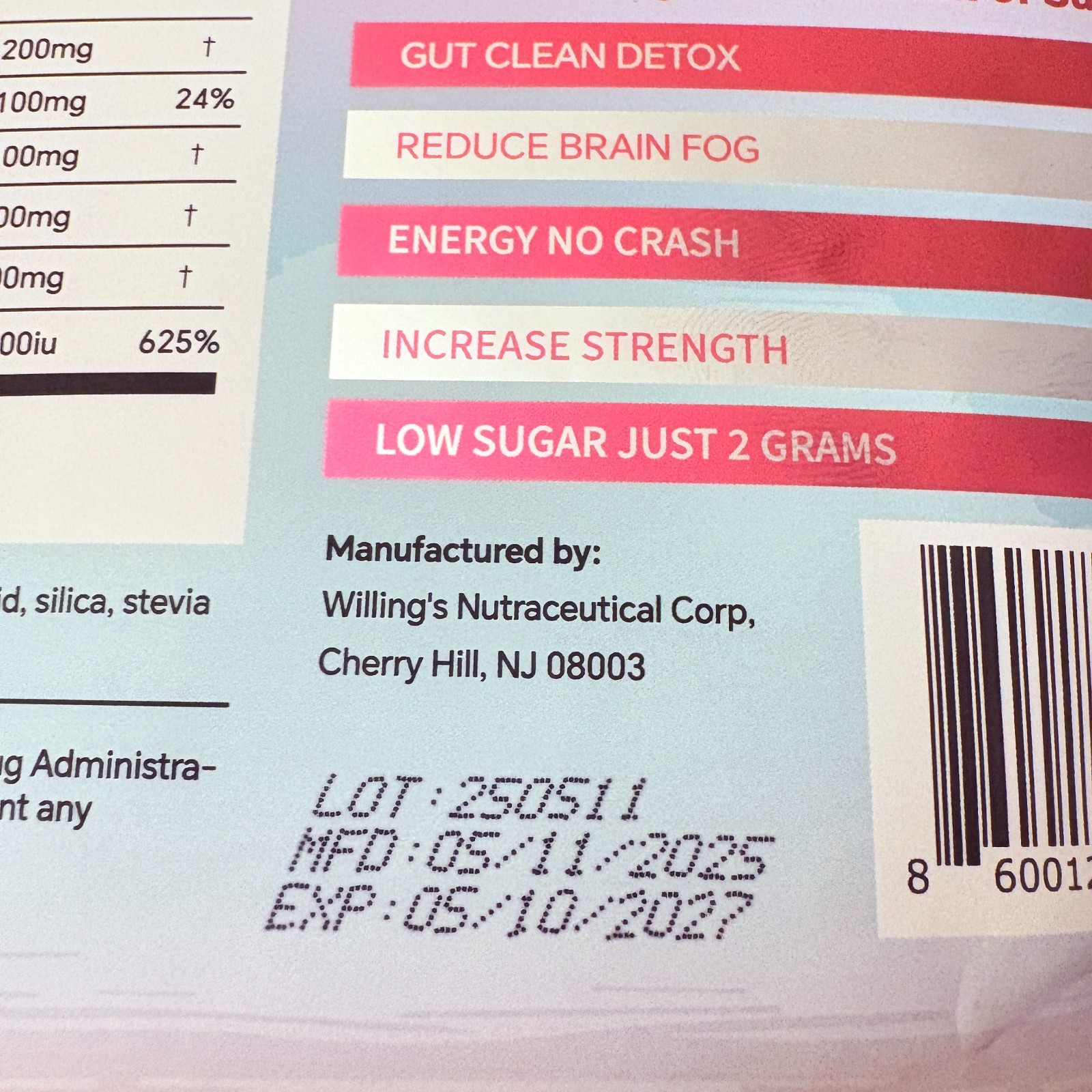 Super Yerba Mate Raspberry Lemonade Powder 30 Packets Ashwaganda D3 Magnesium