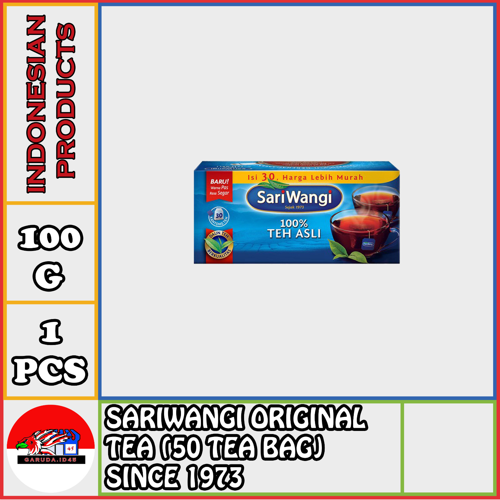[UNILEVER] SARIWANGI ORIGINAL TEA 50 BAG SINCE 1973 LEGEND INDONESIAN PRODUCT