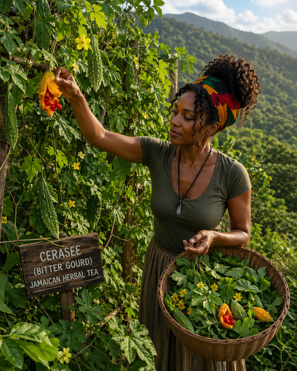 Jamaican Cerasee Tea Organic Bitter Melon Loose Leaf Herbal Available in US & CA