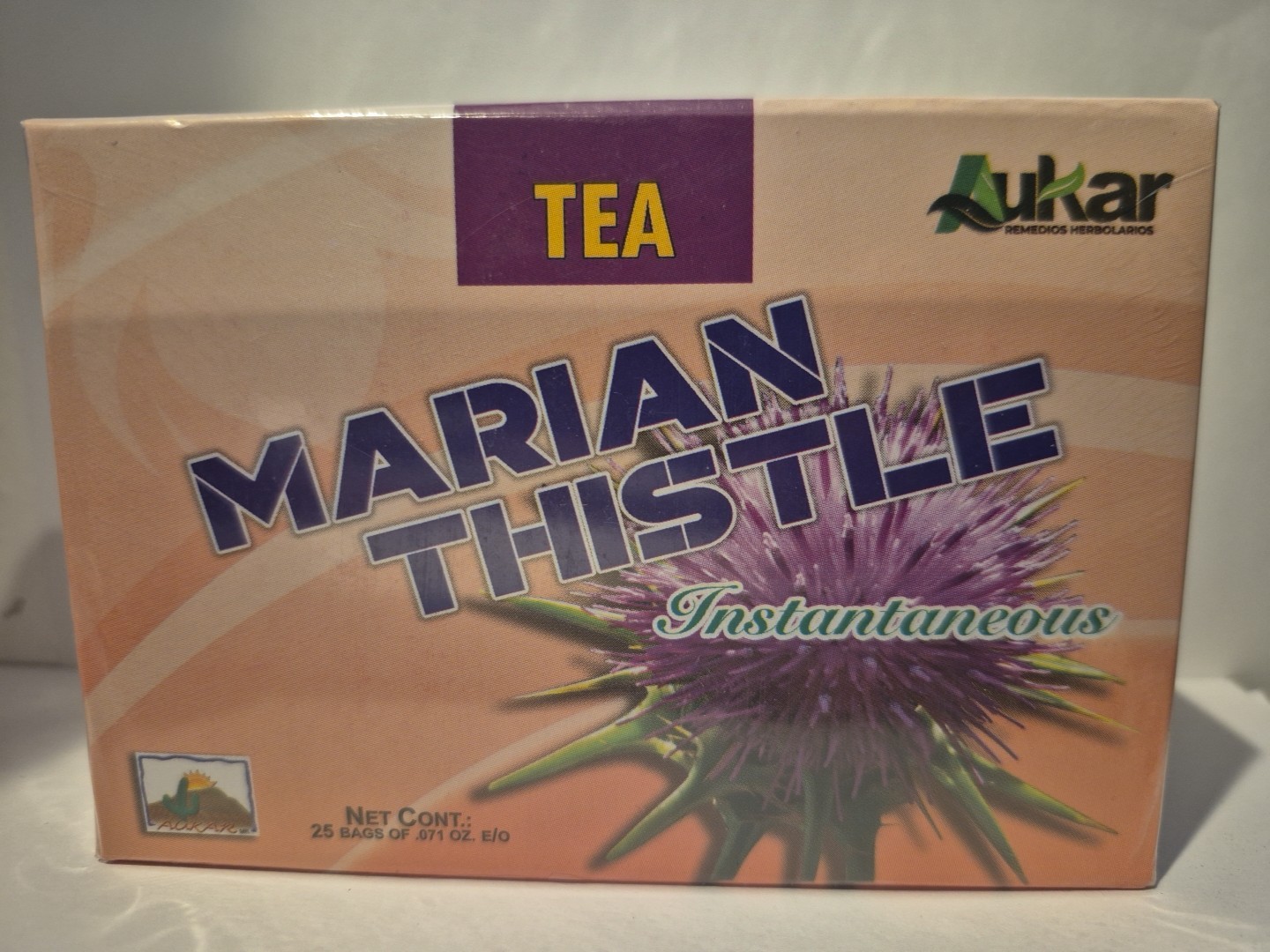 TE DE CARDO MARIANO MILK THISTLE TEA 25 Bags Higado, Anti-Oxidante Inflamatorio