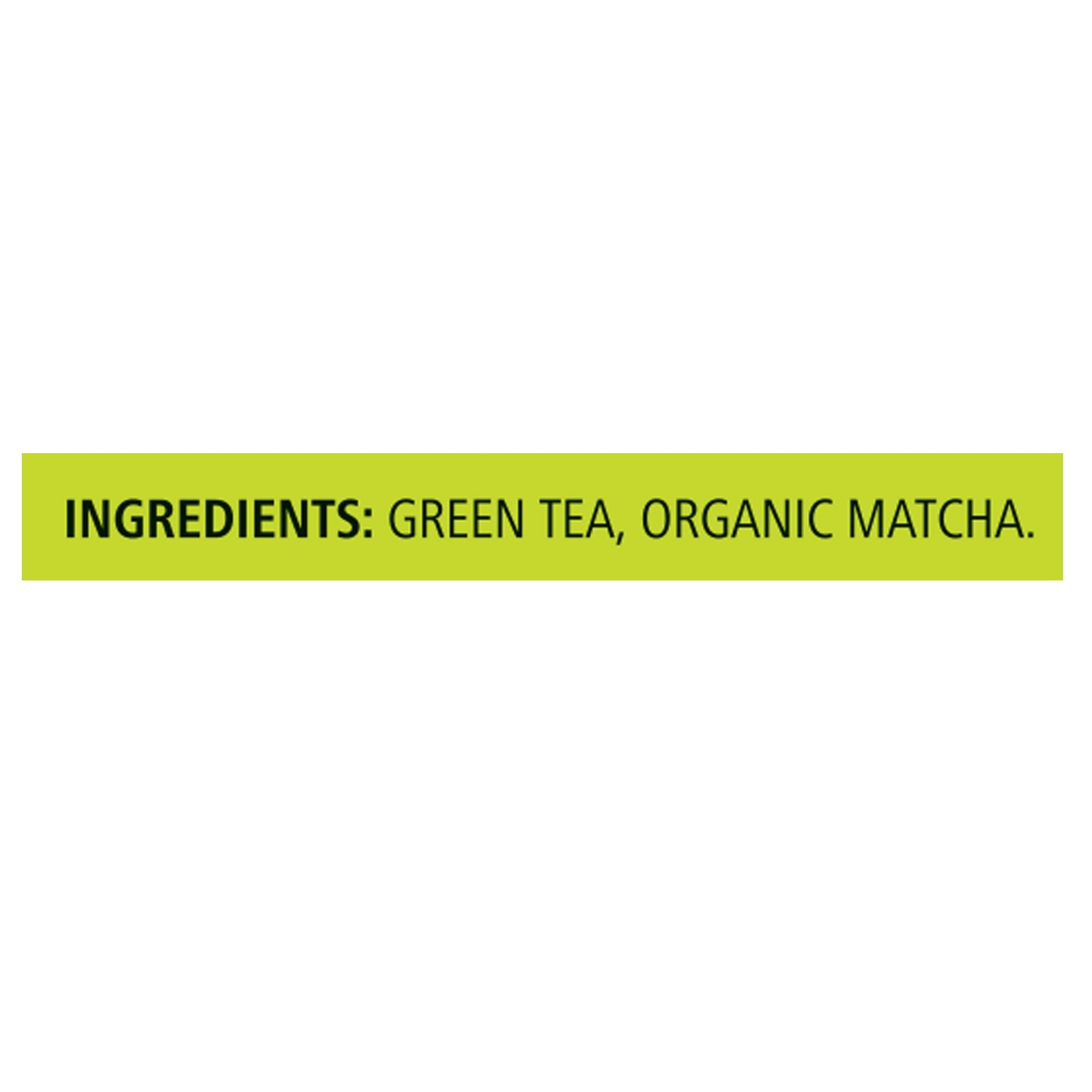 Organic Green Tea and Matcha Blend Bags Gluten Free 20 Count Box