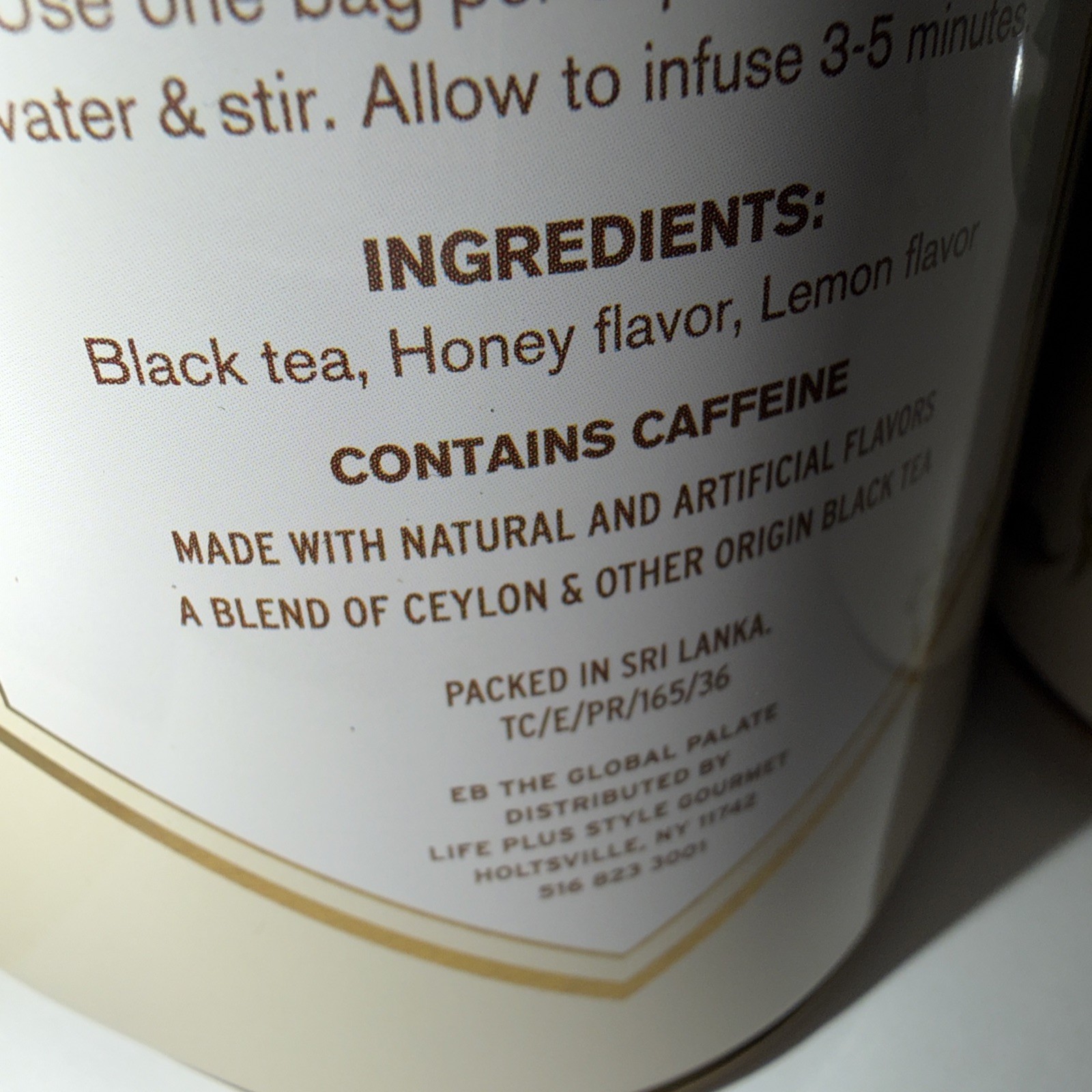 NATURE’S HEARTH TEA Co 🫖 HONEY LEMON 🍋 BLACK TEA 100 tea bags-2 tins BB:2028