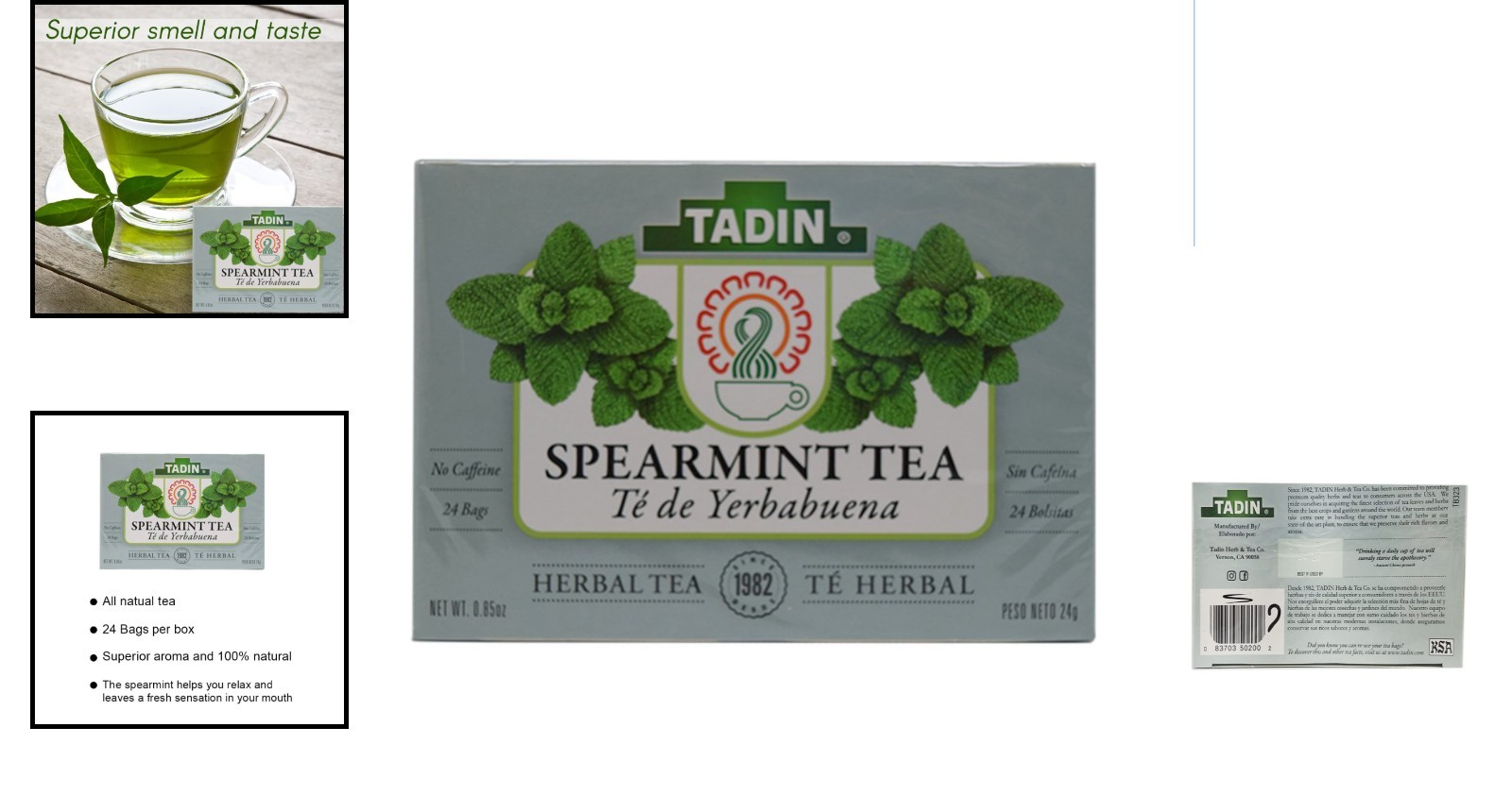 Refreshing Spearmint Tea – 24 Bags of Bold Flavor for Anytime Enjoyment