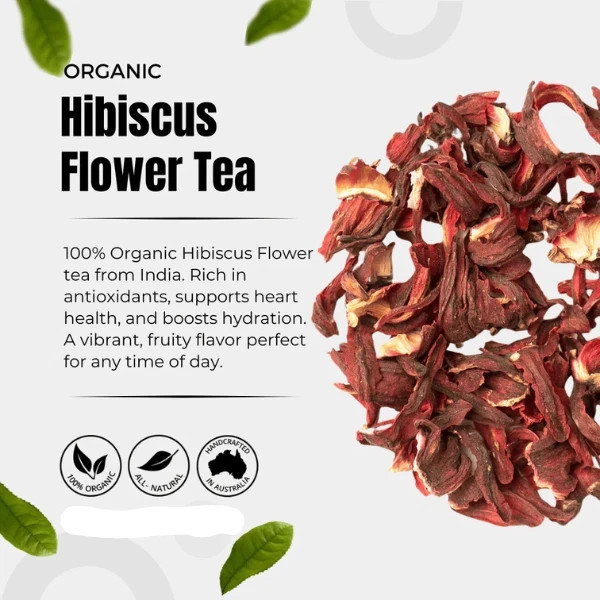 HIBISCUS Flowers Loose Leaf Herbal Tea 100% Pure Premium Quality 5g-100g Organic
