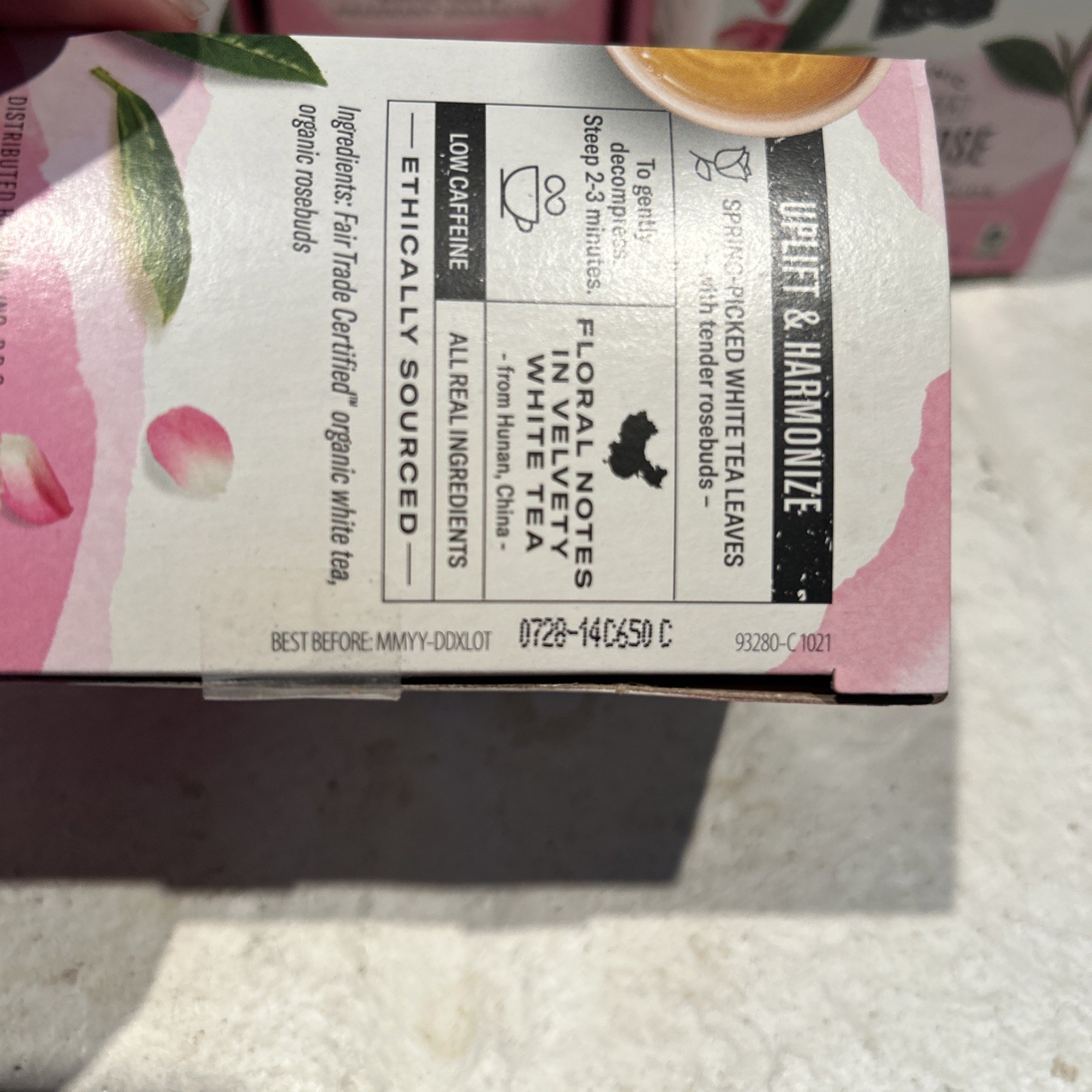 Numi Organic Tea White Rose, 16 Count Box of Tea Bags (Pack of 6) White Tea