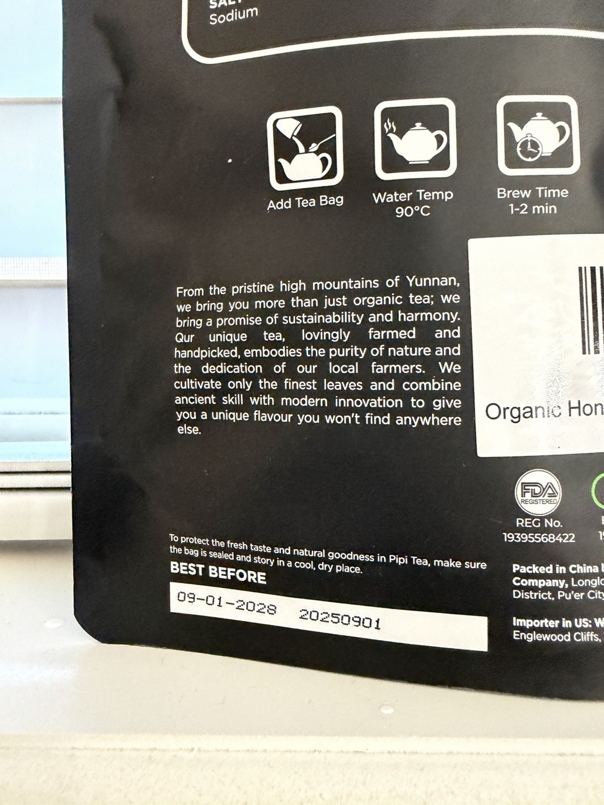 PiPi Tea Organic Honey Scented Oolong Tea Bags