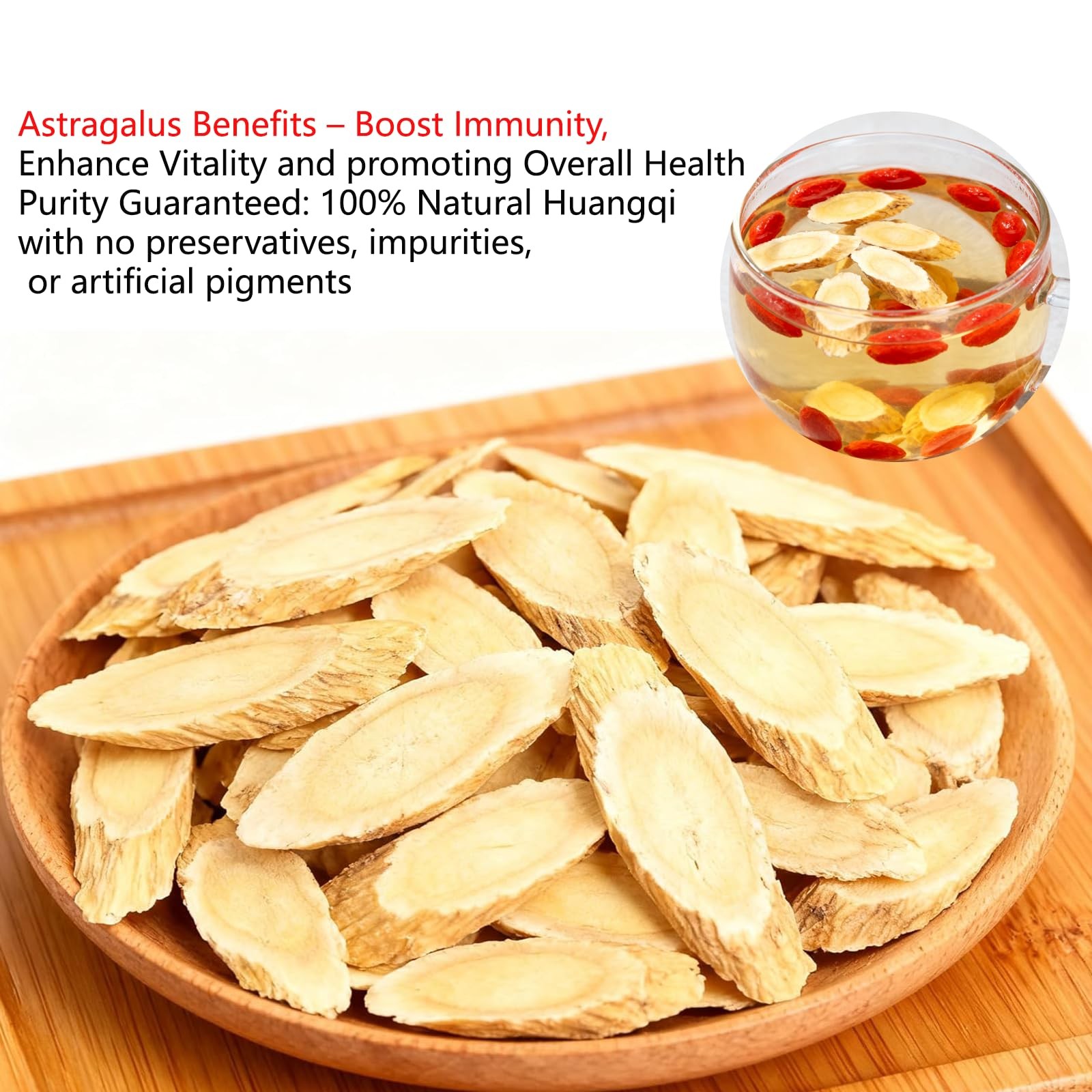 Premium Astragalus Root Slice, Radix Astragali Slices,100% Pure & Natural Hua…