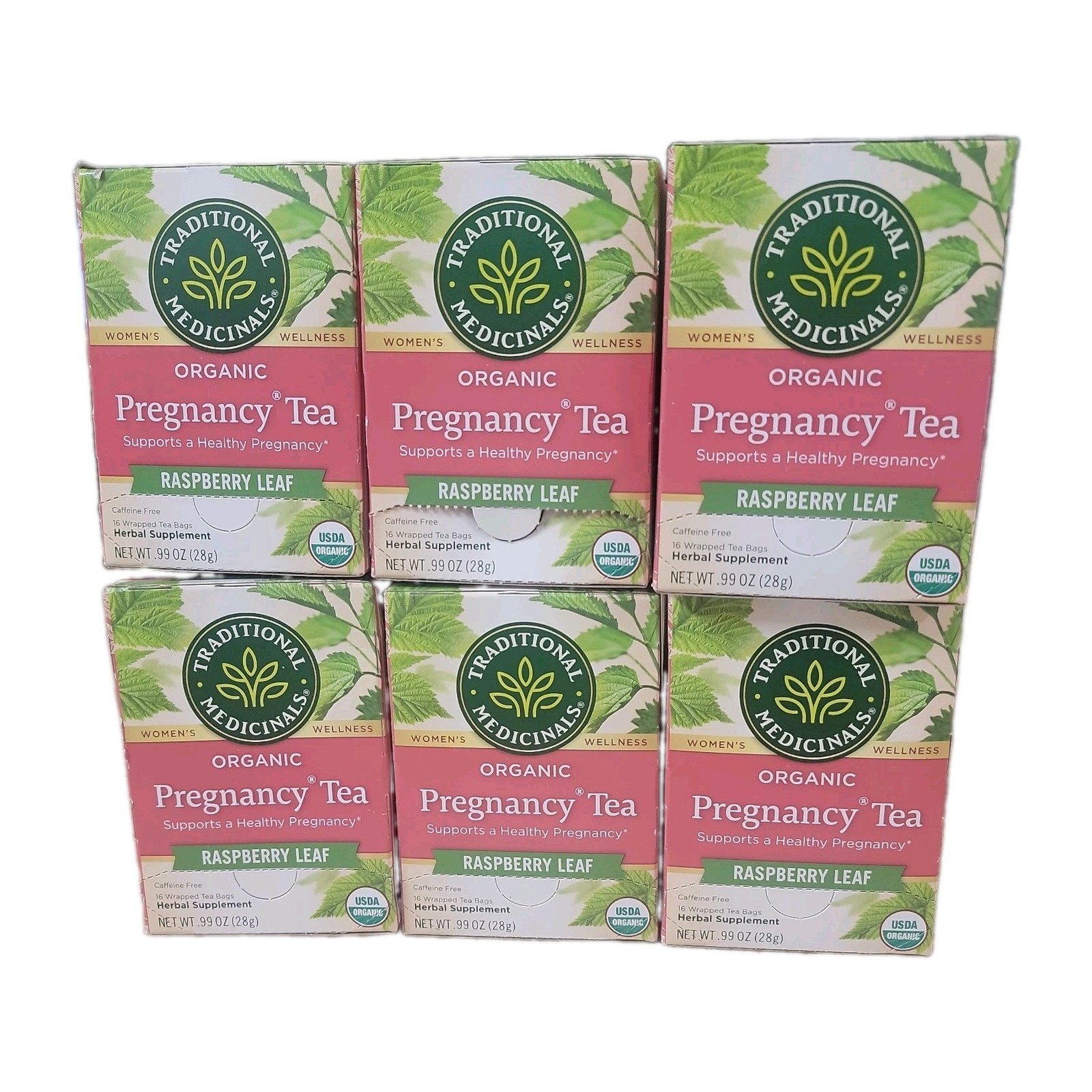 Lot Of 6 Boxes Traditional Medicinals Organic Pregnancy Tea 96 Bags Exp 03/28