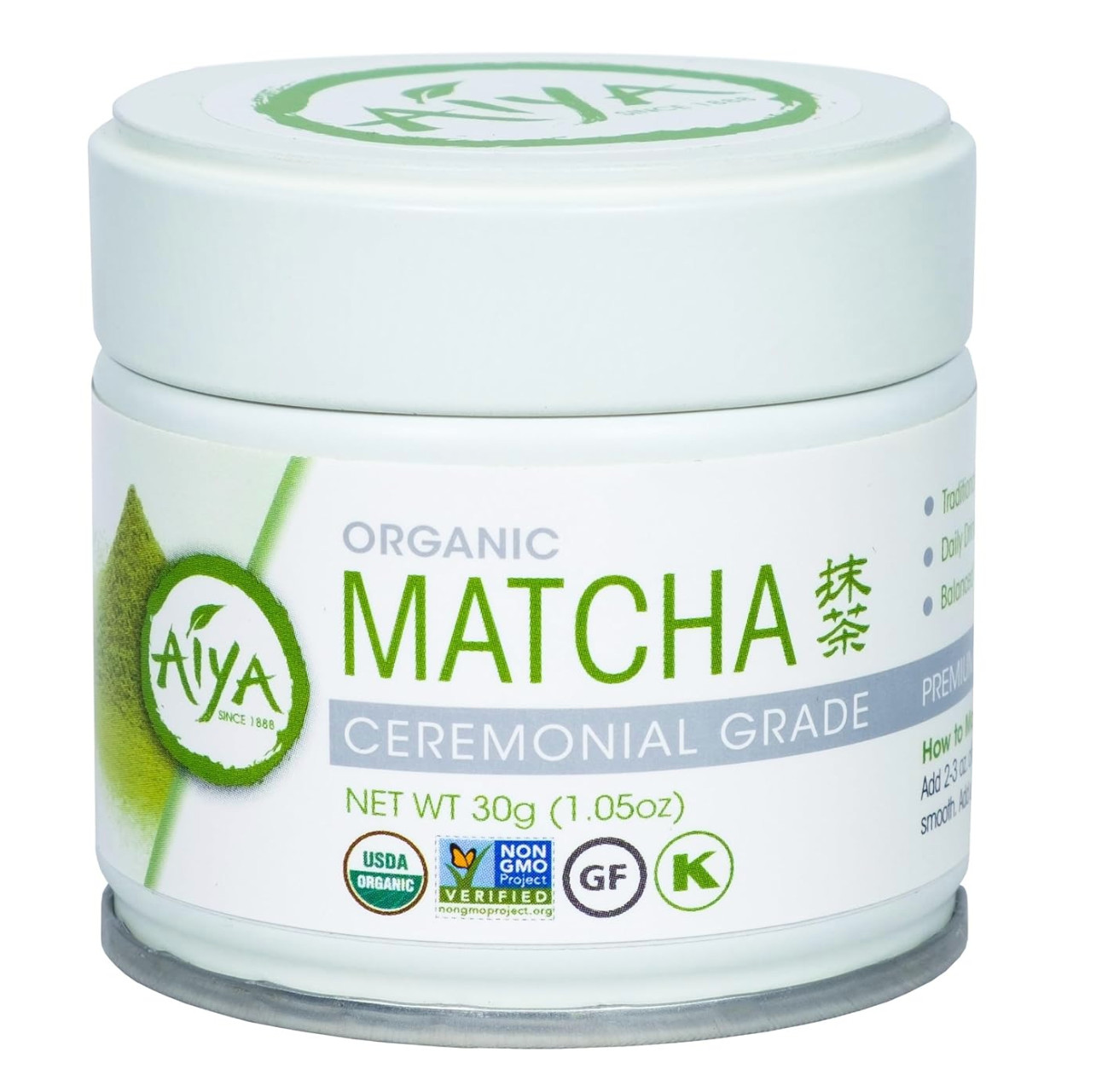 Aiya Japanese ORGANIC Matcha Ceremonial Grade 30g (1.5oz)! Best by 03/26