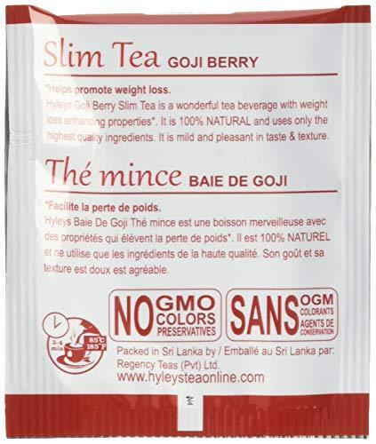 Hyleys Slim Tea Goji Berry – 25 Tea Bags (100% Natural, Sugar Free, Gluten Free