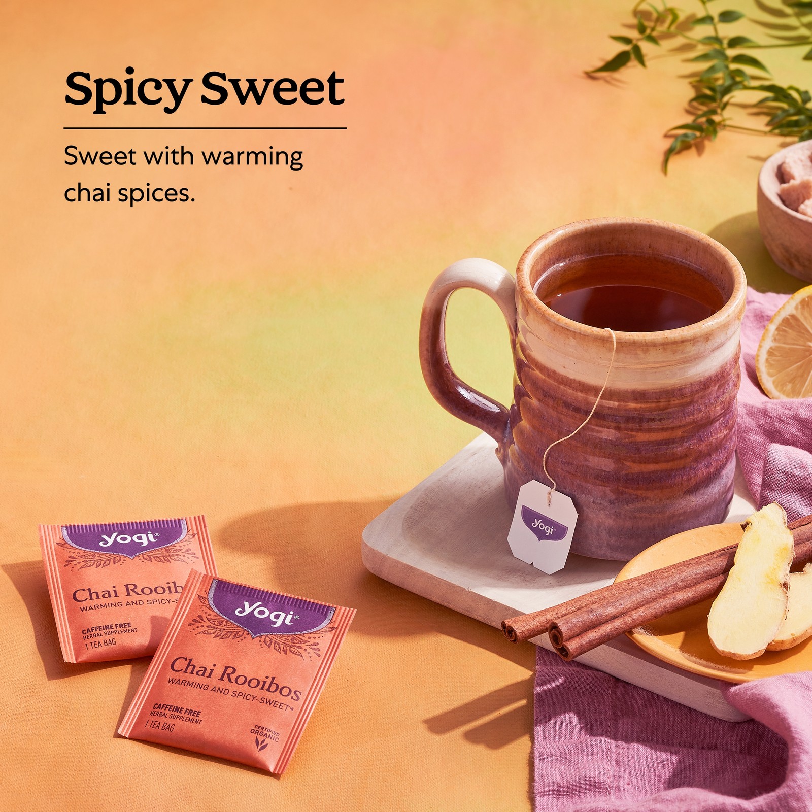 Yogi Tea – Chai Rooibos – Warming and Spicy Sweet – 6 Pack, 96 Tea Bags