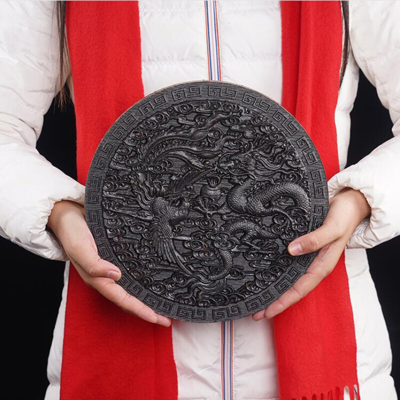 Dragon Phenix Big Red Robe Tea Aged Wuyi Mountains Da Hong Pao Black Tea Cake