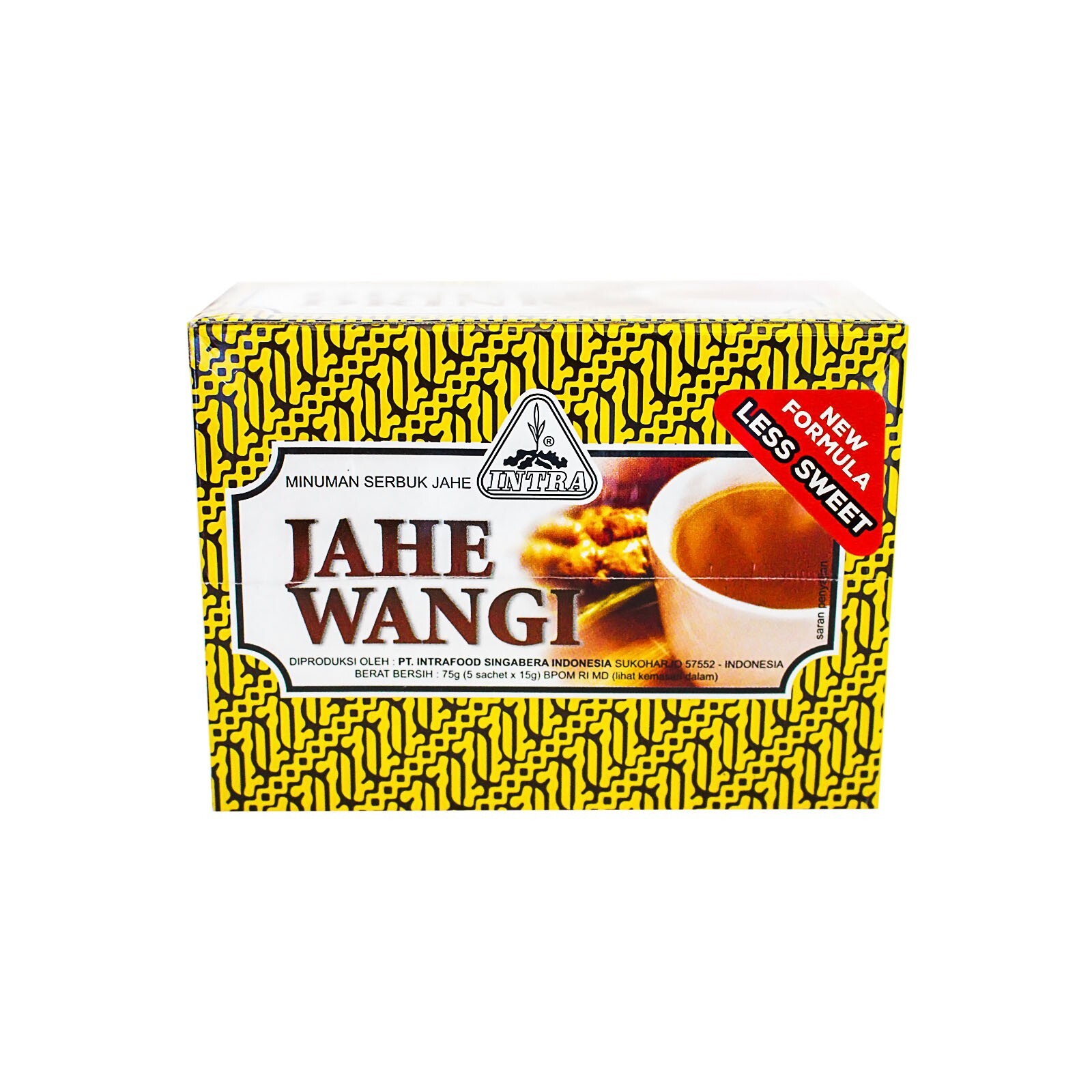 Intrafood Indonesia Ginger Tea Jahe Wangi (15g x 5sachets) Box of 1