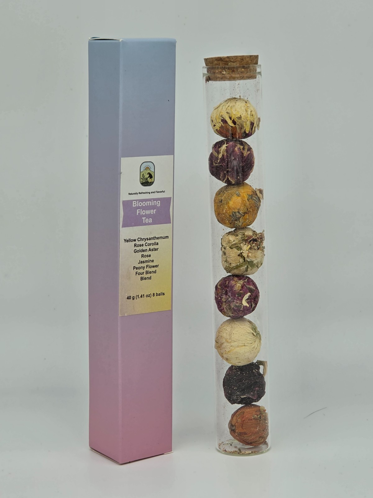 Blooming Tea Balls 8 Pack Chinese Flowering Tea Jasmine Rose Chrysanthemum