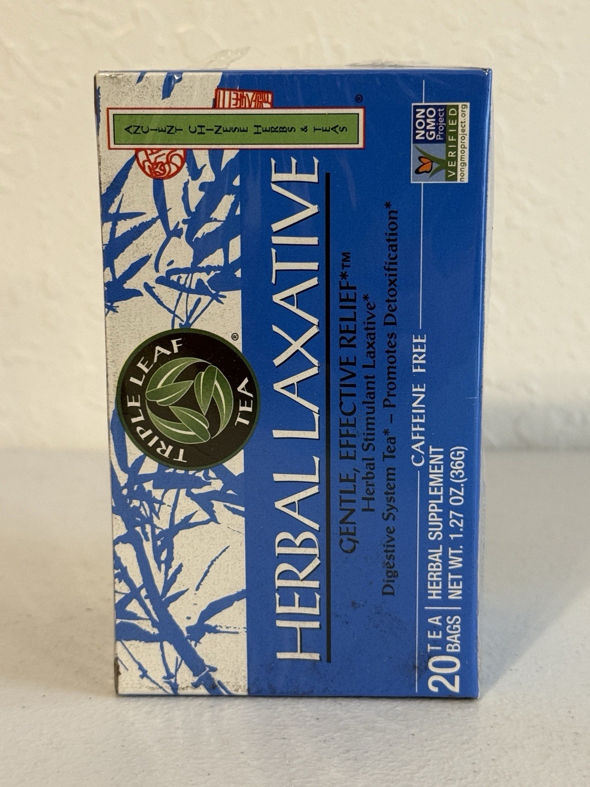 Triple Leaf Tea Herbal Laxative Caffeine Free, 20 Tea Bags 1.27oz NEW SEALED