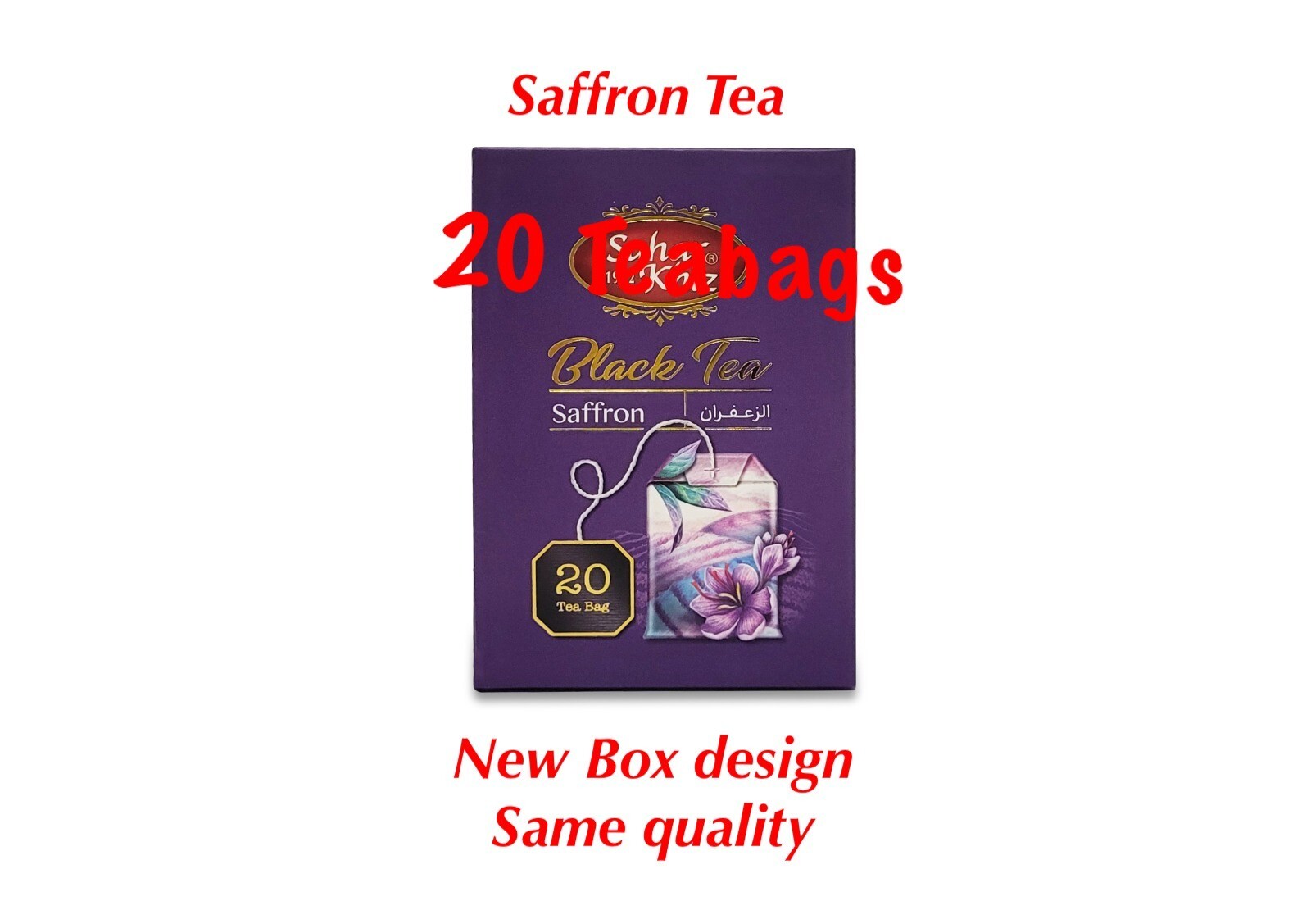SAFFRON TEA BAGS 4x25pcs SPANISH OR ENGLISH DESIGN SEALED BOXES WILL POSTED