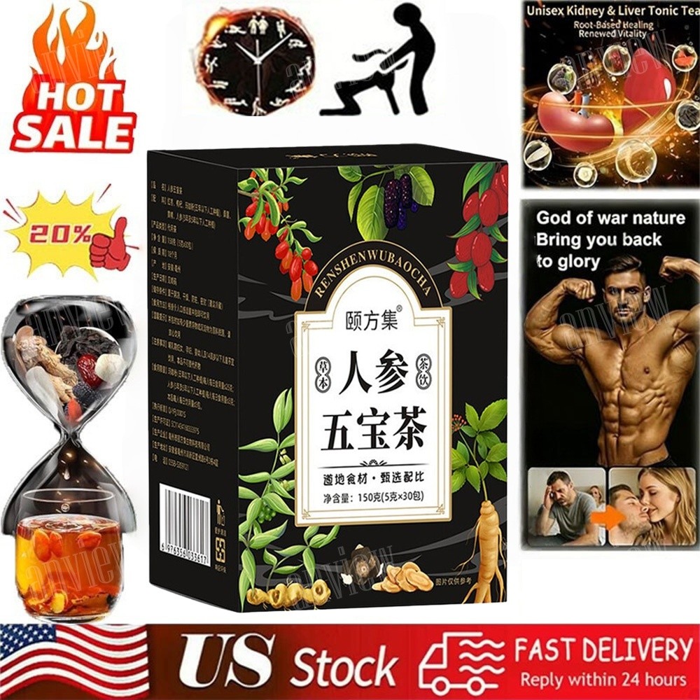 1box/30pcs Ginseng six treasure tea ,Kidney tea,liver tea,red date kidney health