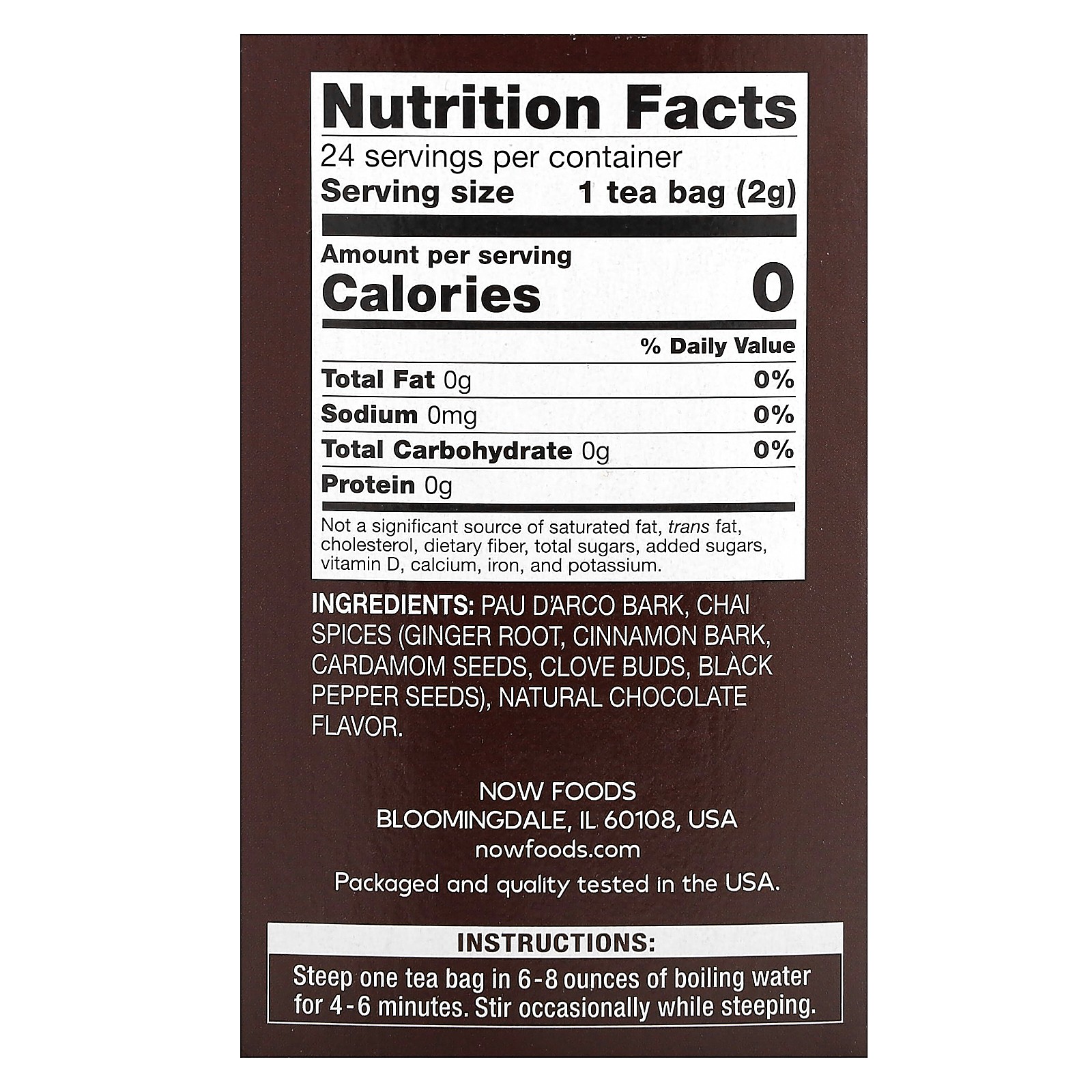 give a tea, Pau D’Arco, Caffeine-Free, 24 Tea Bags, 1.7 oz (48 g)